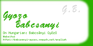 gyozo babcsanyi business card